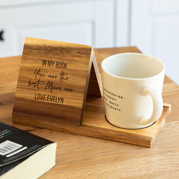 Personalised Book Stand And Coaster In My Book Gift, 5 of 6