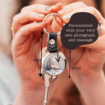 New Baby Personalised Photo And Message Keyring, 2 of 3