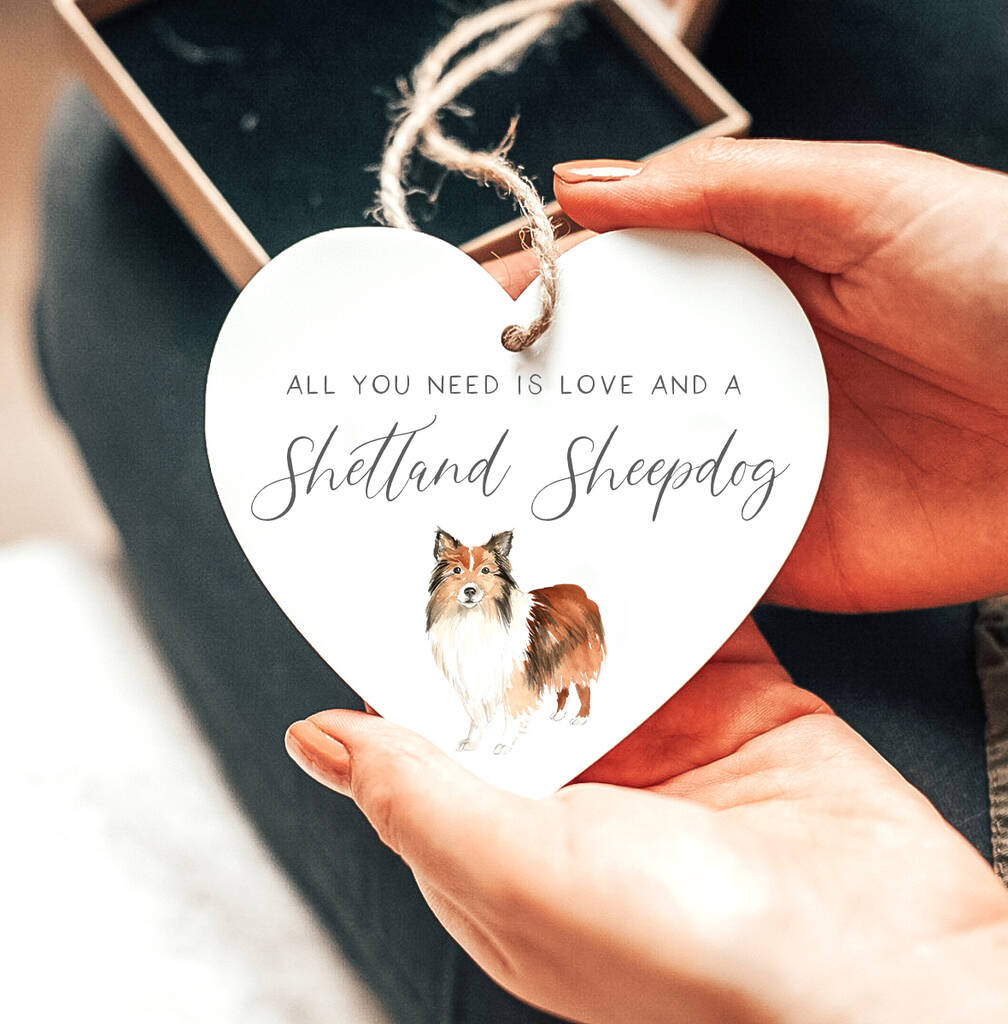 'Love And A Shetland Sheepdog' Dog Lover Gift