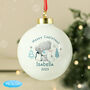 Personalised Baby Boy's First Christmas Bauble, thumbnail 2 of 2