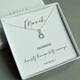 Sterling Silver March Birthstone Necklace, thumbnail 1 of 5