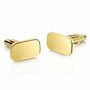 18 K Gold Plated Solid Silver Cufflinks | Groom's Party Wedding Gift, thumbnail 1 of 6