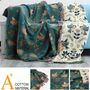 Double Sided Bird Patterned Sofa Bedspread Blanket, thumbnail 4 of 6
