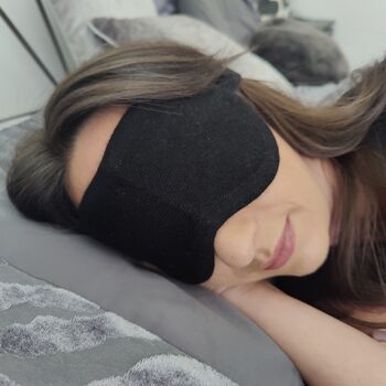 Pure Cashmere Soft Knitted Sleep Eye Mask, 5 of 12