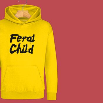 'Feral Child' Kids Hoodie Jumper, 4 of 10