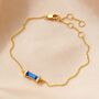 18k Gold Vermeil Birthstone Baguette Bracelet, thumbnail 4 of 12