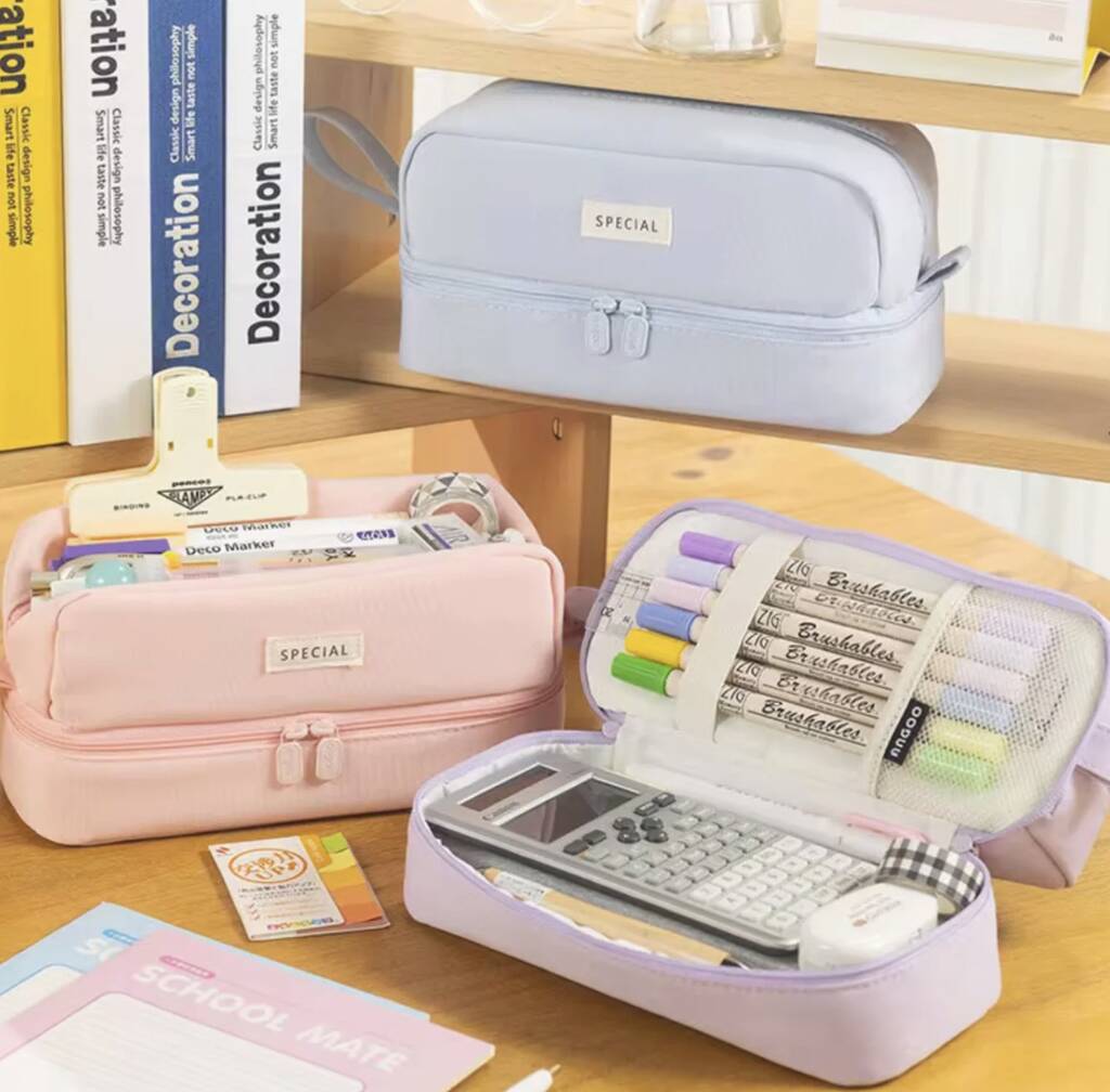 Double Layer Multicompartment Student Pencil Case, 1 of 5