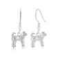 Sterling Silver Labradoodle 3D Earrings, thumbnail 3 of 7