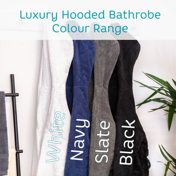 Personalised Luxury Cotton Hooded Bathrobe, 4 of 12