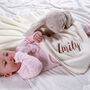 Personalised Baby Blanket And Bunny Soft Toy Gift Set, thumbnail 1 of 8