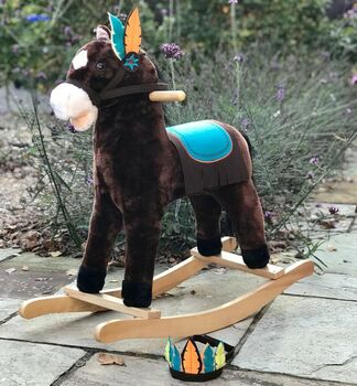Personalised Wooden Rocking Horse, 2 of 5