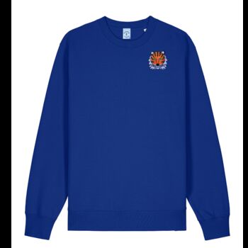 Adults Embroidered Organic Cotton Tiger Sweatshirt, 2 of 12