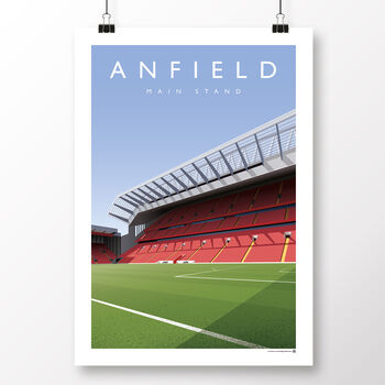 Liverpool Fc Anfield Main Stand Poster, 2 of 7