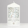 Personalised Modern Map Anniversary Candle, thumbnail 3 of 3