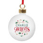 Personalised 'Believes' Christmas Tree Bauble, thumbnail 4 of 4