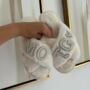 Mother Of The Groom Personalised Pearl Slippers, thumbnail 1 of 2