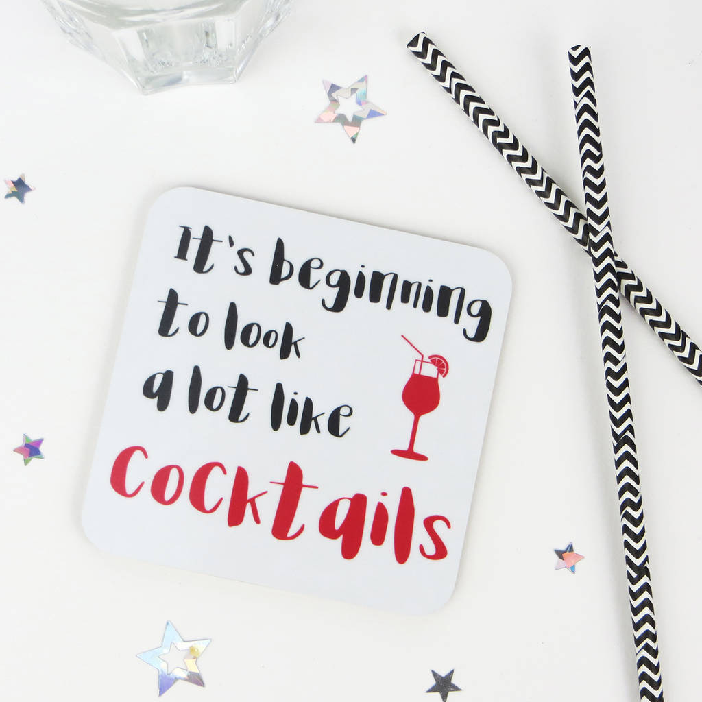 Fun Christmas Drinks Coasters By Wink Design