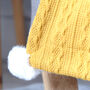 Personalised Knitted Mustard Baby Blanket, thumbnail 2 of 6