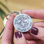 The World To Me Personalised Round Pewter Keyring, thumbnail 3 of 9
