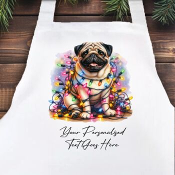 Personalised Pug In Christmas Lights, 8 of 9
