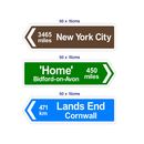 personalised destination distance signs by england signs ...