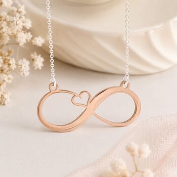 Infinity Necklace Bronze Anniversary Eight Years Gift For Her, 2 of 5