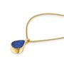 Men's Teardrop Lapis Urn Necklace 18 K Gold Plated Silver, thumbnail 3 of 5