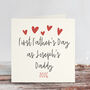 First Fathers Day As A Daddy Personalised Heart Card, thumbnail 1 of 4