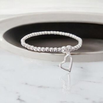 Silver Plated Christmas Wishes Heart Bracelet, 5 of 8