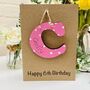 Personalised 6th Letter Birthday Wooden Keepsake Card, thumbnail 1 of 2