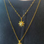 Gold Plated Star Pendant Necklace With Cz Crystal, thumbnail 7 of 7