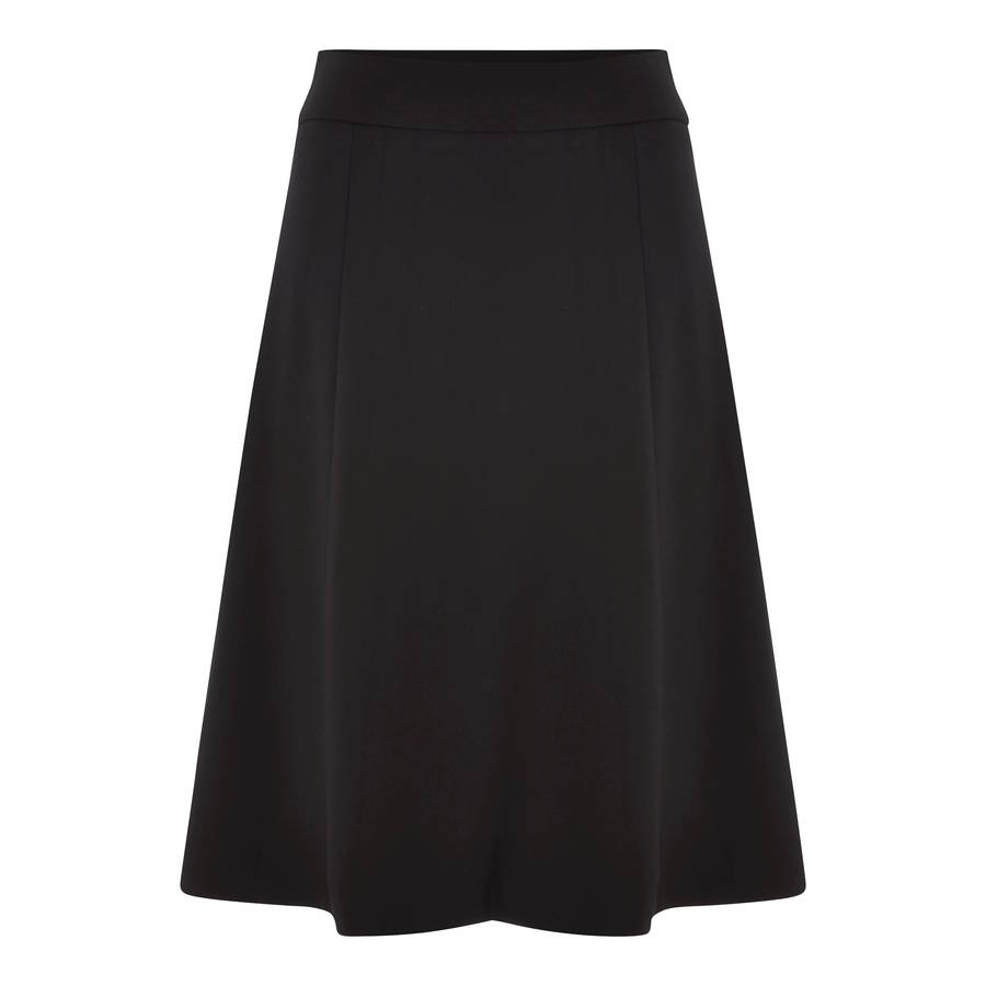 fit and flare black ponte skirt by lullilu | notonthehighstreet.com