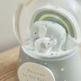 Personalised Welcome To The World Elephant Snow Globe, thumbnail 4 of 4