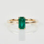 0.88ct Green Emerald Gold Ring, thumbnail 3 of 8