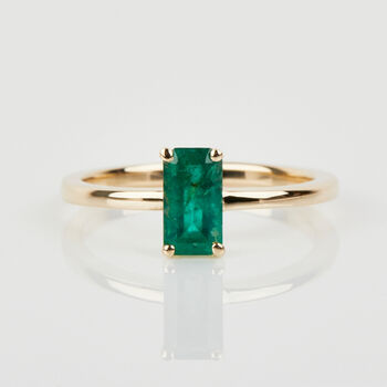 0.88ct Green Emerald Gold Ring, 3 of 8