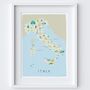 Map Of Italy Art Print, thumbnail 3 of 4