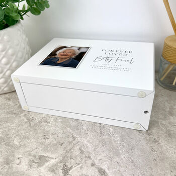 Personalised Forever Loved Photo Cremation Urn For Ashes 1090ml, 4 of 10