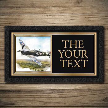 Personalised Bar Runner And Coasters Spitfire, 2 of 8