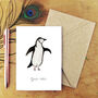 Adelie Penguin A6 Greetings Card, thumbnail 1 of 7