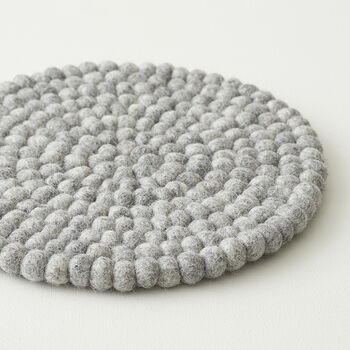 Fair Trade Handmade Felt Ball Table Mat Trivet, 10 of 12