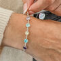 Sterling Silver Family Birthstone Bracelet, thumbnail 2 of 8