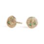 Molten Treasure Green Garnet Coin Stud Earrings, thumbnail 2 of 2