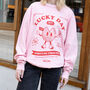 Lucky Day Fortune Cookies Unisex Pink Sweatshirt, thumbnail 1 of 4