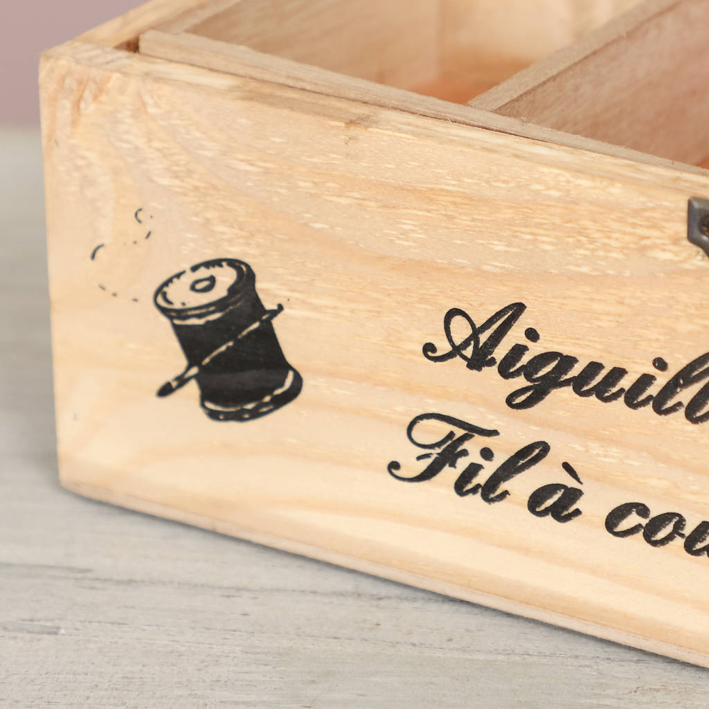 Personalised Vintage Craft Storage Box By Dibor