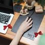 Personalised Home Office Vintage Leather Mouse Pad Christmas Gift For Him Or Her, thumbnail 1 of 12