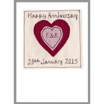 Personalised Heart Anniversary Or Valentines Day Card, 7 of 12