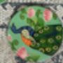 Set Of Four Coasters, Handpainted Peacocks, thumbnail 4 of 11