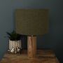 Gladys Tussock Green Tweed Floral Lined Drum Lampshades, thumbnail 7 of 9