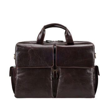 Luxury Leather Business Briefcase. 'The Lagaro', 3 of 12
