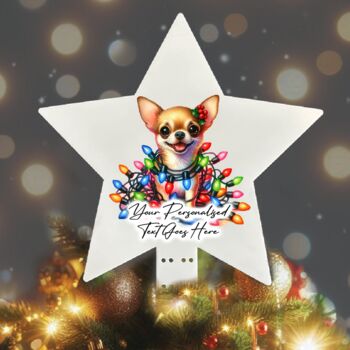 Personalised Chihuahua In Christmas Lights, 5 of 10